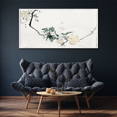 Foto auf leinwand Eine Blumenlandschaft in zarten Farbtönen