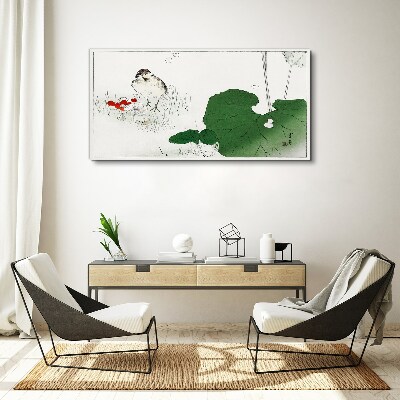 Foto auf leinwand Ein geflügelter Gast im Grünen
