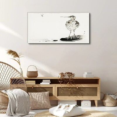 Bild auf leinwand Vogel auf minimalistischem Hintergrund
