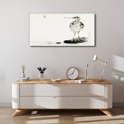 Bild auf leinwand Vogel auf minimalistischem Hintergrund