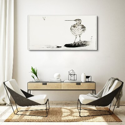 Bild auf leinwand Vogel auf minimalistischem Hintergrund