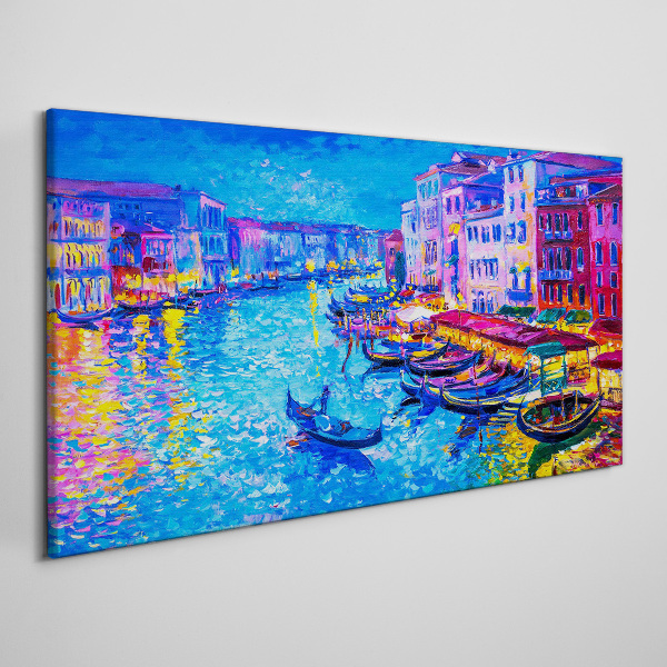 Foto auf leinwand Eine venezianische Nacht im Glanz der Farben
