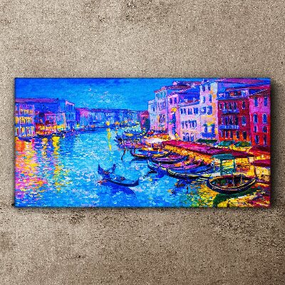 Foto auf leinwand Eine venezianische Nacht im Glanz der Farben