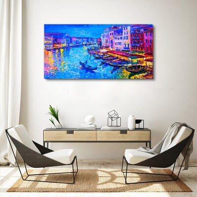 Foto auf leinwand Eine venezianische Nacht im Glanz der Farben