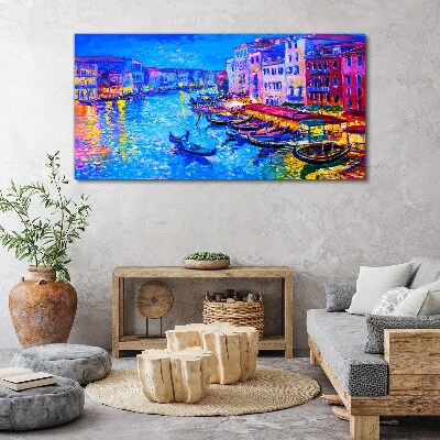 Foto auf leinwand Eine venezianische Nacht im Glanz der Farben