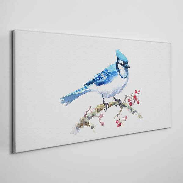 Bild auf leinwand Blauvogel auf einem Ast
