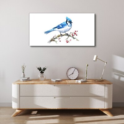Bild auf leinwand Blauvogel auf einem Ast