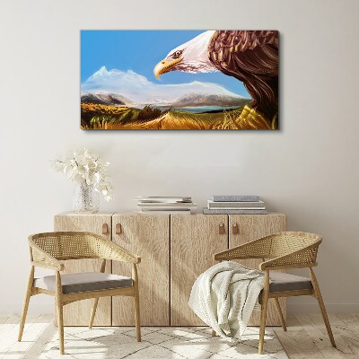 Wandbild Adler in einer Berglandschaft