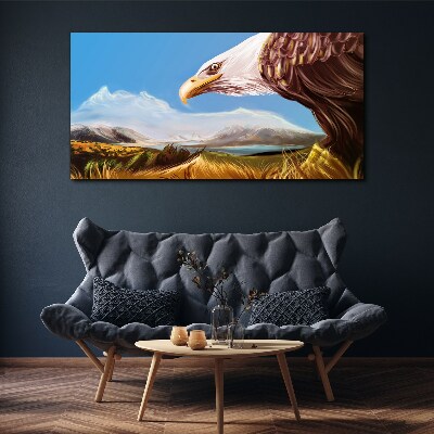 Wandbild Adler in einer Berglandschaft