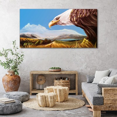 Wandbild Adler in einer Berglandschaft