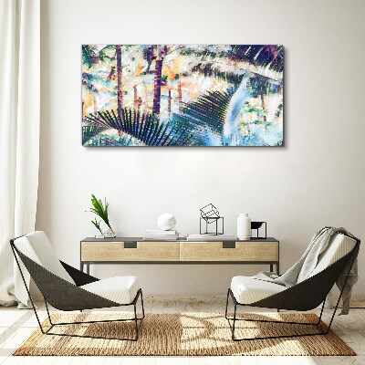 Foto auf leinwand Tropische Landschaft in Pastellfarben