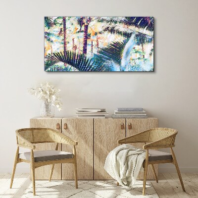 Foto auf leinwand Tropische Landschaft in Pastellfarben