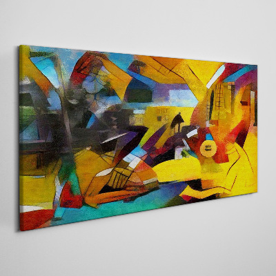 Bild auf leinwand Abstrakte Landschaft in intensiven Farben