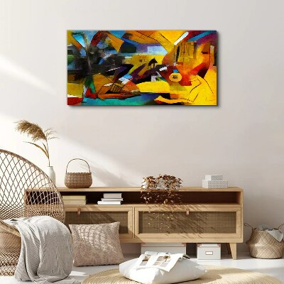 Bild auf leinwand Abstrakte Landschaft in intensiven Farben