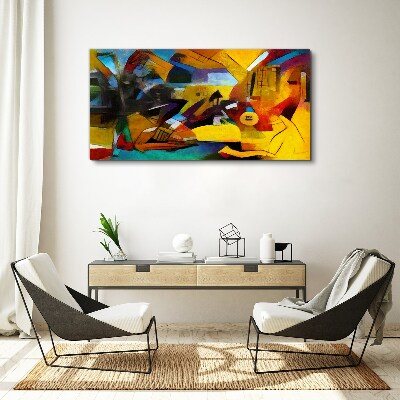 Bild auf leinwand Abstrakte Landschaft in intensiven Farben