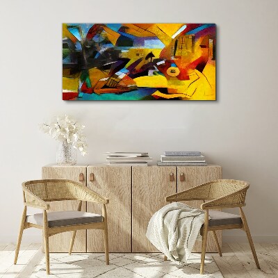 Bild auf leinwand Abstrakte Landschaft in intensiven Farben