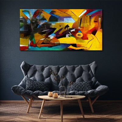 Bild auf leinwand Abstrakte Landschaft in intensiven Farben