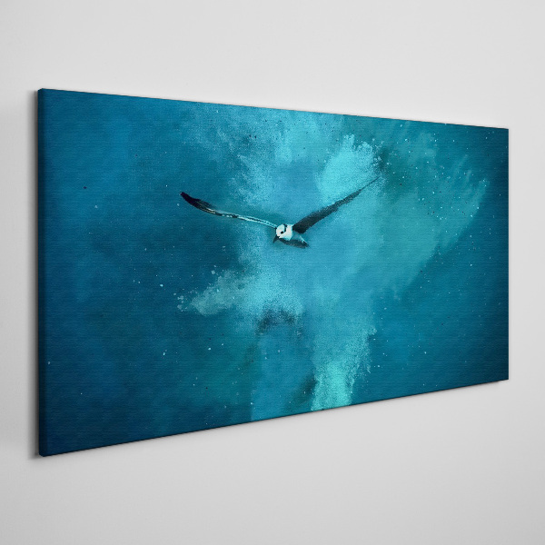 Foto auf leinwand Ein Vogel im blauen Raum