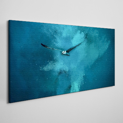 Foto auf leinwand Ein Vogel im blauen Raum