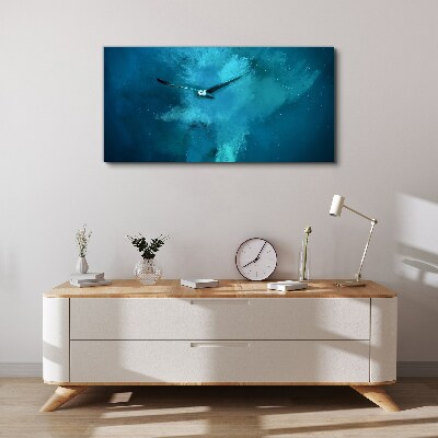 Foto auf leinwand Ein Vogel im blauen Raum
