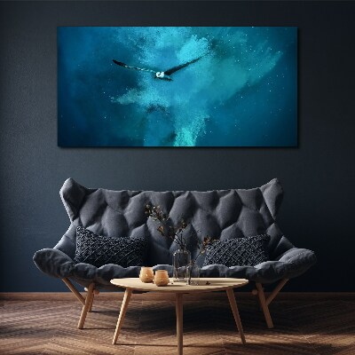 Foto auf leinwand Ein Vogel im blauen Raum