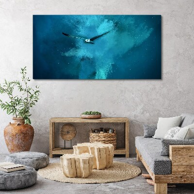 Foto auf leinwand Ein Vogel im blauen Raum