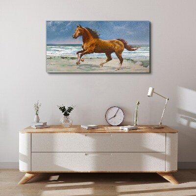 Foto auf leinwand Galoppierendes Pferd von Unbekanntem Künstler