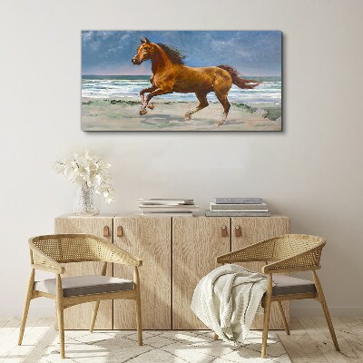 Foto auf leinwand Galoppierendes Pferd von Unbekanntem Künstler