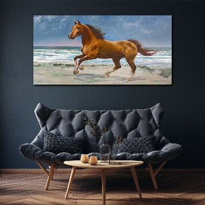 Foto auf leinwand Galoppierendes Pferd von Unbekanntem Künstler