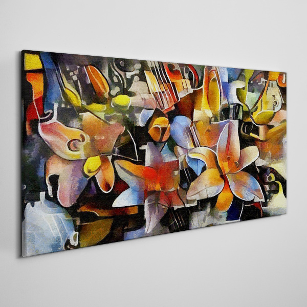 Foto auf leinwand Florale Abstraktion in intensiven Farben