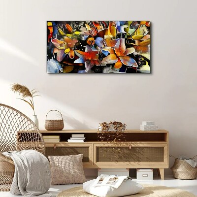 Foto auf leinwand Florale Abstraktion in intensiven Farben