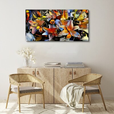 Foto auf leinwand Florale Abstraktion in intensiven Farben