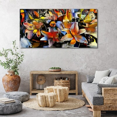 Foto auf leinwand Florale Abstraktion in intensiven Farben