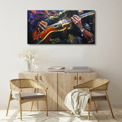 Foto auf leinwand Musikalische Leidenschaft in Farben