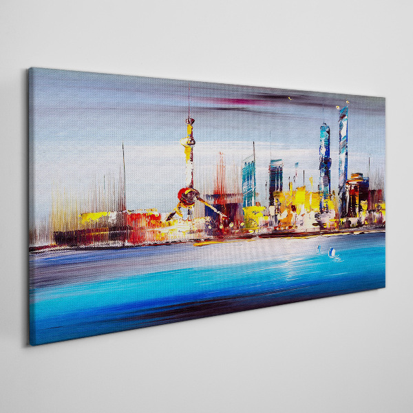 Foto auf leinwand Modernes Stadtpanorama