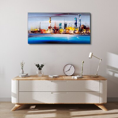Foto auf leinwand Modernes Stadtpanorama