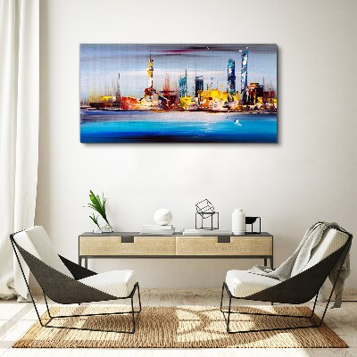 Foto auf leinwand Modernes Stadtpanorama