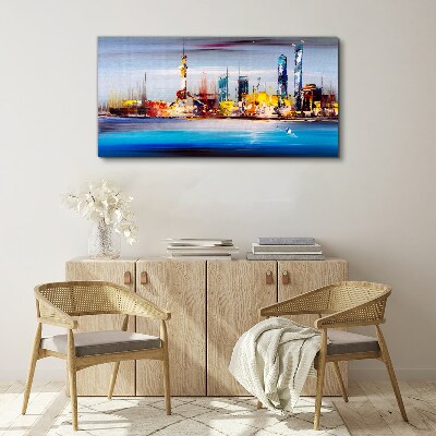 Foto auf leinwand Modernes Stadtpanorama