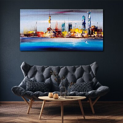 Foto auf leinwand Modernes Stadtpanorama
