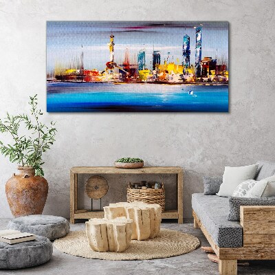 Foto auf leinwand Modernes Stadtpanorama