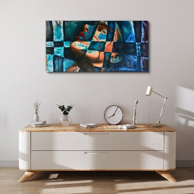 Foto auf leinwand Fragmente von Emotionen in Farbe