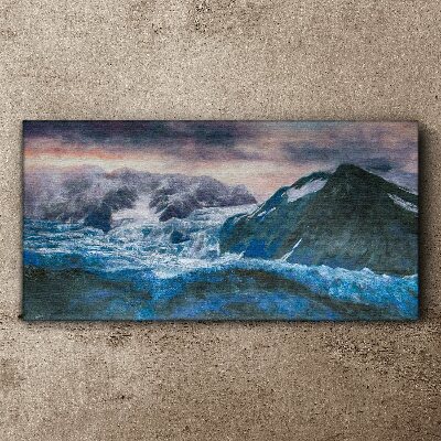 Bild auf leinwand Eisige Berglandschaften