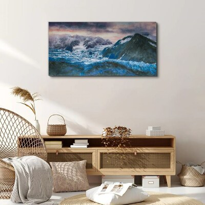 Bild auf leinwand Eisige Berglandschaften