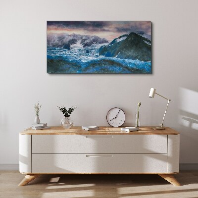 Bild auf leinwand Eisige Berglandschaften
