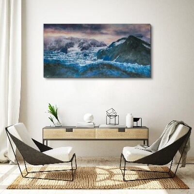 Bild auf leinwand Eisige Berglandschaften