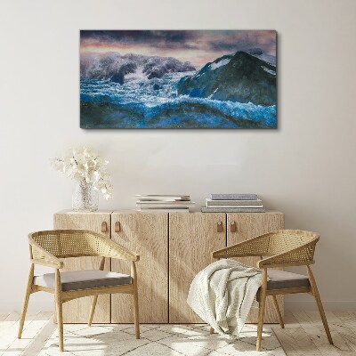 Bild auf leinwand Eisige Berglandschaften