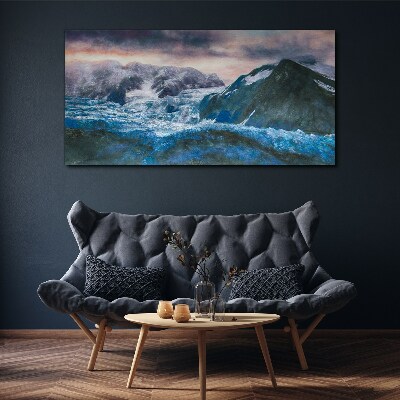 Bild auf leinwand Eisige Berglandschaften