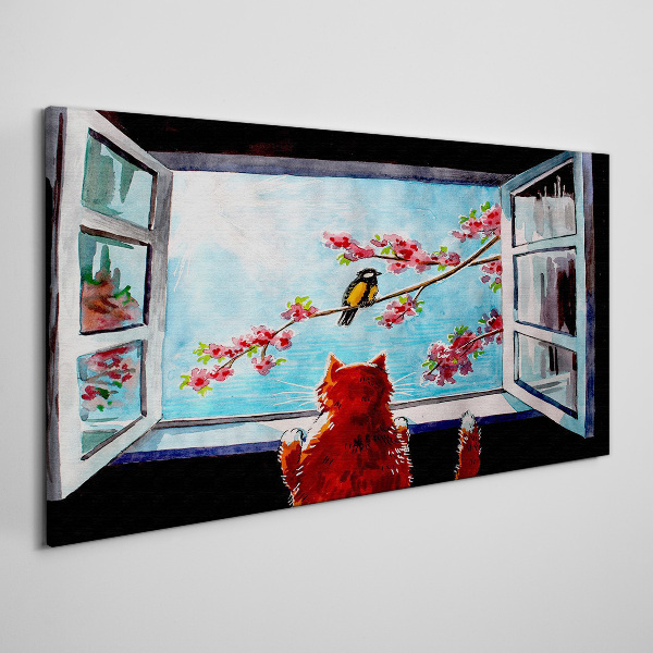 Foto auf leinwand Ein Fenster in die Welt der Frühlingsfarben