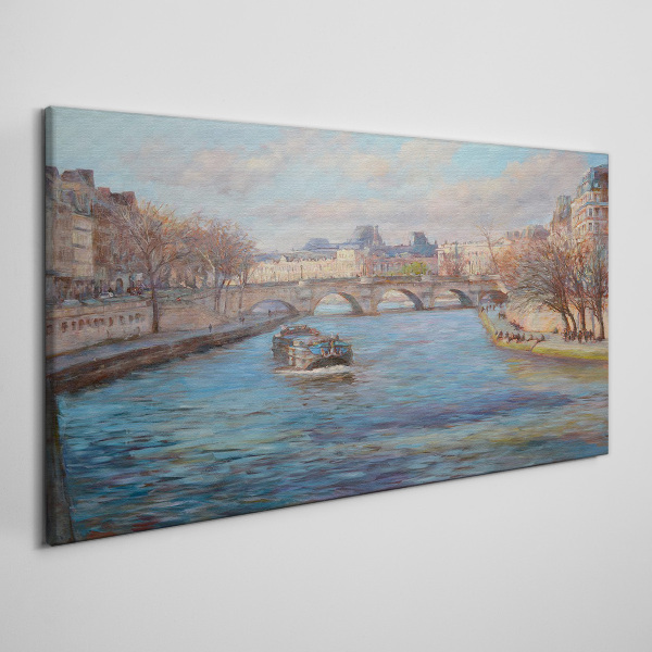 Foto auf leinwand Brücke über den Fluss in Paris