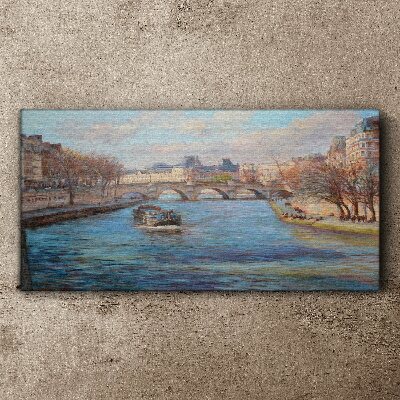 Foto auf leinwand Brücke über den Fluss in Paris